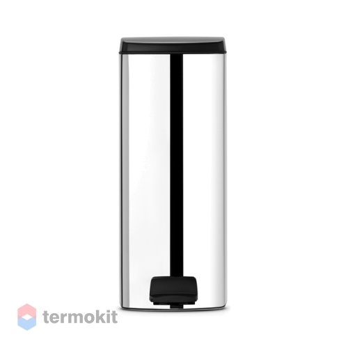 Прямоугольный мусорный бак Brabantia 25л стальной полированный 369384
