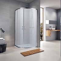 Душевой уголок KOLLER POOL Aqua Line 1900x900x900 (рифленое стекло Grape) хром R90RG