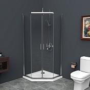 Душевой уголок BelBagno UNO-195 1950х900х900 Хром UNO-195-P-2-90-C-Cr