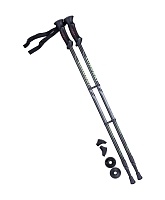 Палки для скандинавской ходьбы Berger Longway 77-135 см 2-секционные, чёрный/ярко-зелёный