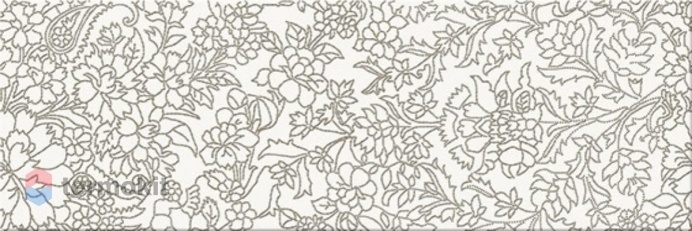 Керамическая плитка Mei Pret a Porte White Iserto Flower (O-PRP-WIU051) Декор 25x75