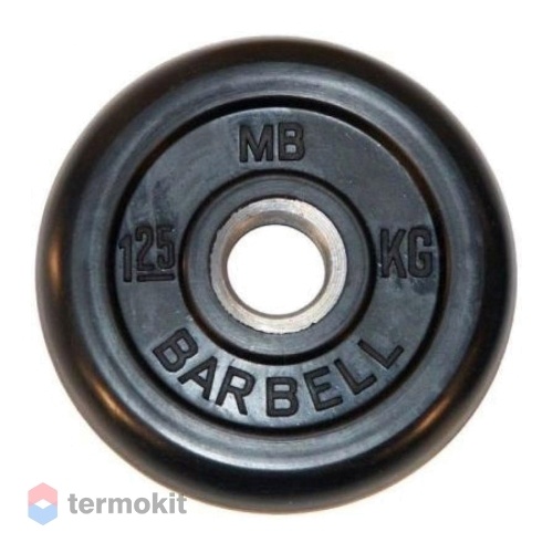 Диск обрезиненный MB Barbell 26 мм, 1.25 кг MB-PltB26-1,25