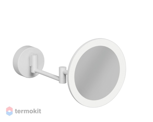 Косметическое зеркало Kludi Vela R с LED-подстветкой белый матовый 5899553W