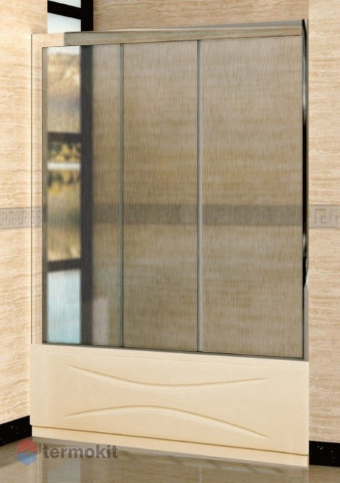 Душевая шторка на ванну RGW Screens SC-41 170х150 (рифленое стекло) Хром