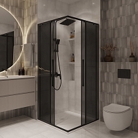 Душевой уголок Niagara Nova 1950x900x900 (тонированное стекло) черный матовый NG-2823-34BLACK