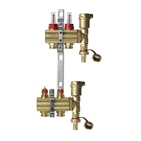 Комплект коллекторов Danfoss FHF-2F set из латуни, 2 контура