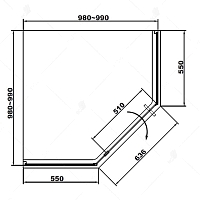 Душевой уголок RGW Stilvoll SV-81G 1000x1000x1950 золото 32328100-16