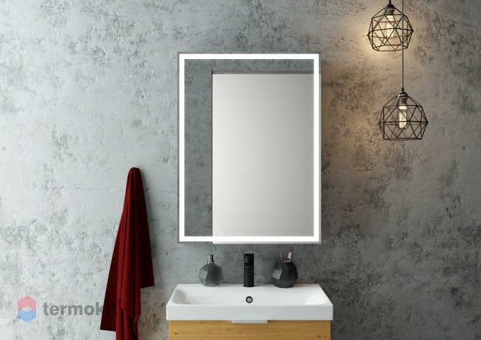 Зеркальный шкаф Континент Mirror Box black Led 60 Черный МВК053