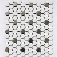 Керамогранитная Мозаика Bonaparte Babylon Silver matt (23x26x6) 26x30