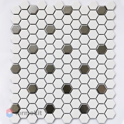 Керамогранитная Мозаика Bonaparte Babylon Silver matt (23x26x6) 26x30
