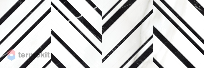 Керамическая плитка Mei Gatsby GTU441D черно-белый 25x75