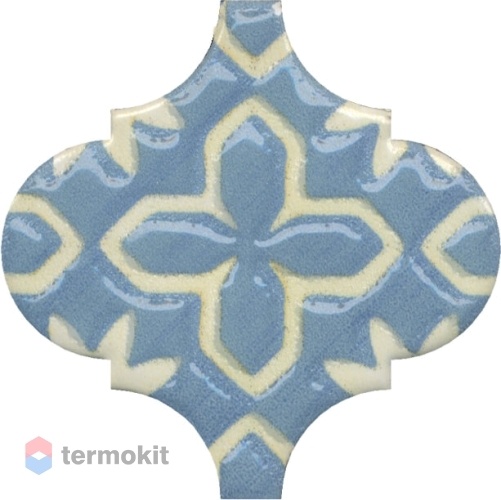Керамическая плитка Kerama Marazzi Арабески Майолика OS/A37/65000 орнамент декор 6,5x6,5