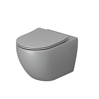 Унитаз подвесной Grossman Color с сиденьем микролифт светло-серый матовый GR-4411GLMS