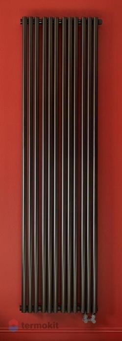 Стальной трубчатый радиатор Empatiko Takt LR2-232-1750/12 секции с нижней подводкой цвет Coal Black