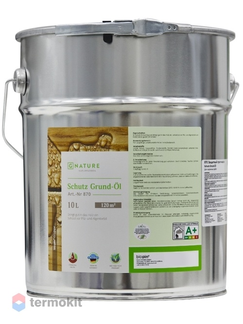 GNature 870, Schutz Grund-Öl Защитный грунт-антисептик на основе масла 10 л