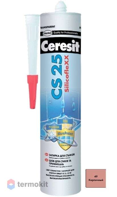 Затирка Ceresit CS 25 силиконовая 49 Кирпич 280мл