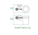 Стакан Cezares OLIMP бронза/Swarovski OLIMP-TUM-02-Sw