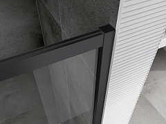 Душевой уголок ABBER Schwarzer Diamant 1950x1700x600 черный матовый AG30170BH-S60B