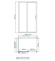 Душевой уголок WasserKRAFT Main 2000x1100x800 хром 41S14