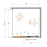 Душевой уголок Cezares Molveno 1950x900x900 брашированное золото MOLVENO-AF-31-90-C-BORO-IV