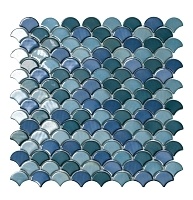 Мозаика Стеклянная Vidrepur Soul Green Mix (на сетке) 30,7x31,7