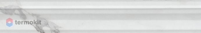 Керамическая плитка Kerama Marazzi Коррер BLC038R Бордюр Багет белый глянцевый обрезной 30x5x1,9
