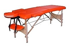Массажный стол DFC NIRVANA Optima, дерев. ножки, цвет оранжевый TS20110S_Or