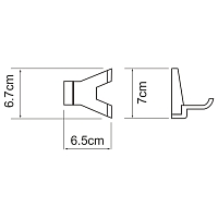 Крючок двойной WasserKRAFT Abens черный матовый K-3223D