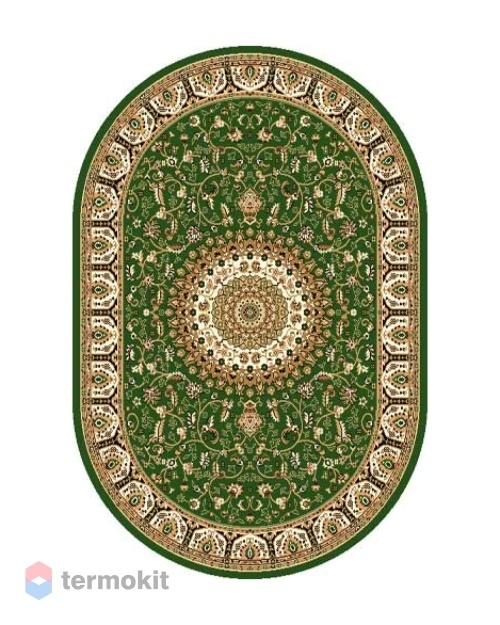 Ковёр Merinos Laguna 250x500 овальный зелёный d409