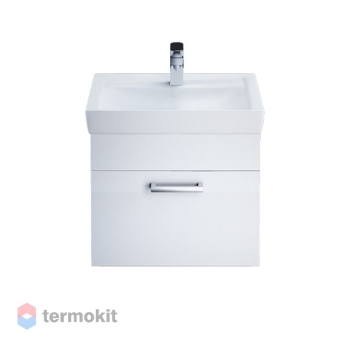 Тумба с умывальником IDDIS Mirro подвесная 50 MIR50W0i95K белая/под дерево