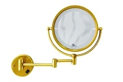 Косметическое зеркало Boheme Imperiale двухстороннее с подсветкой золото 503