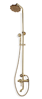Душевая система со смесителем, верхним и ручным душем Bronze de Luxe короткий излив (10см), лейка цветок, 10120F