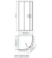 Душевой уголок WasserKRAFT Dill 2000x900x900 Черный 61S01