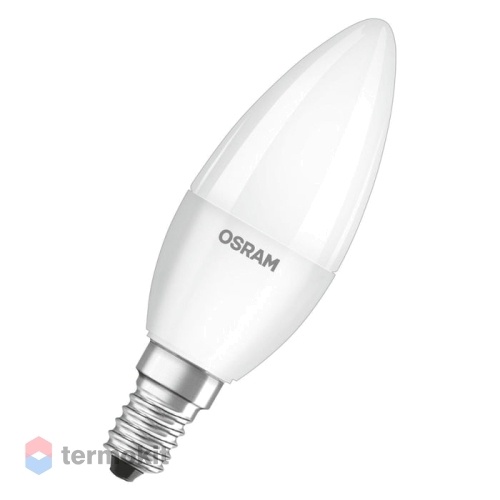 Лампа Osram LED свеча матовая E14 5,4W 830.10 шт.