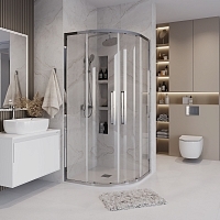 Душевой уголок Grossman Cosmo 1950x800x800 хром 301.K33.02.8080.10.00