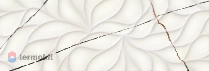 Керамическая плитка Eletto Ceramica Bianco Covelano Struttura настенная 24,2х70