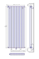 Стальной трубчатый радиатор КЗТО Соло В 2 1750 / 12 секций с боковым подключением