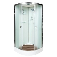 Душевая кабина Deto D 90x90 Хром (рифленое стекло) D09S