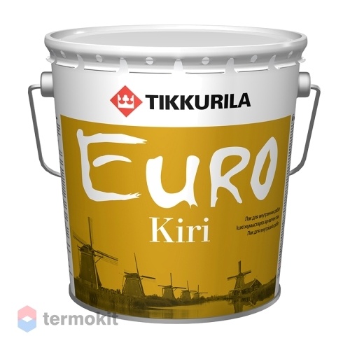 Tikkurila Euro Kiri,Паркетный алкидно-уретановый лак для пола,Полуматовый, 2,7л