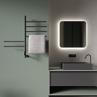 Электрический полотенцесушитель Vincea VTD-1S2CGE 430x800, графит, таймер Уцененный