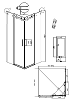 Душевой уголок Grossman Classic 1950x1000x1000 хром 300.K33.04.1010.10.00