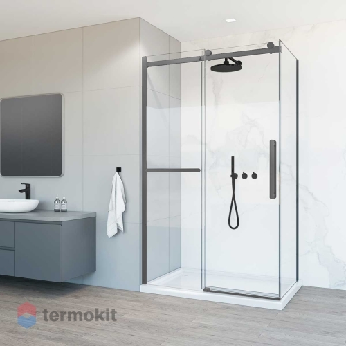 Душевой уголок Vincea Como Soft 1950x1200x900 вороненая сталь VSR-1CS9012CLGM