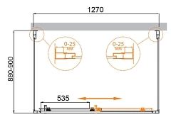Душевой уголок Cezares Molveno 1950x1300x900 (рифленое стекло) хром MOLVENO-AH-12-130/90-P-Cr
