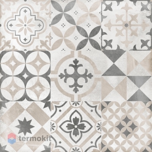 Керамическая плитка Lb-Ceramics Цемент Стайл 7246-0005 (6046-0359) орнамент (Mix без подбора) напольная 45х45