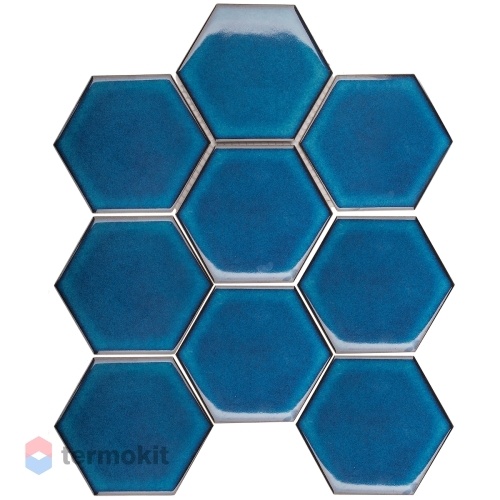 Керамическая Мозаика Starmosaic Hexagon big Deep Blue Glossy (JJFQ80048) 25,6х29,5х6