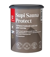 Защитный состав для саун Tikkurila Supi Sauna Protect, полуматовый, база EP, 0,9 л