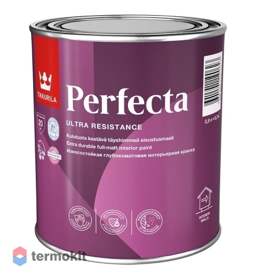 Tikkurila Perfecta, Водоразбавляемая краска для стен и потолка,база С, 0,9л