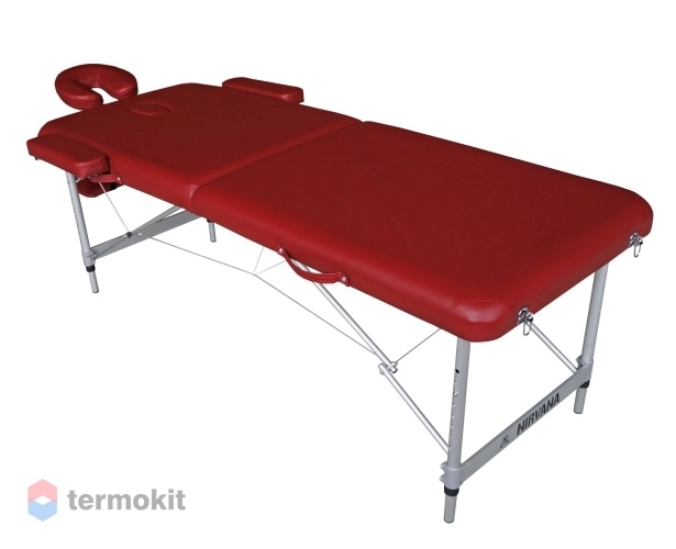 Массажный стол DFC NIRVANA Elegant LUXE 186х70х4 см, алюм. ножки, цвет бордовый TS2010_W
