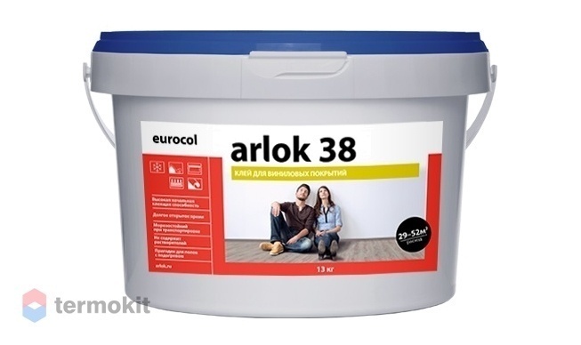 Клей водно-дисперсионный Arlok 38 банка 13кг (~ 43 m2)