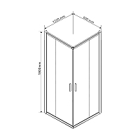 Душевой уголок Vincea Garda 1900x1200x900 (тонированное стекло) черный VSS-1G9012CGB